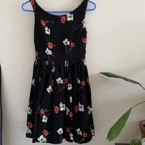 Top shop floral winter knee length dress